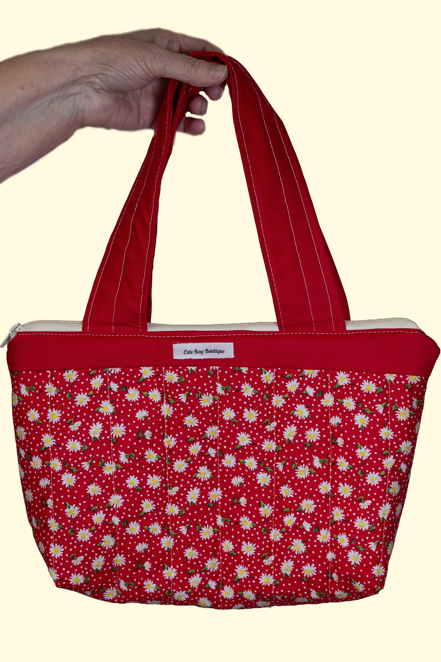 Quilted Daisies Zippered Bible Bag/Mini Tote *Limited Edition*