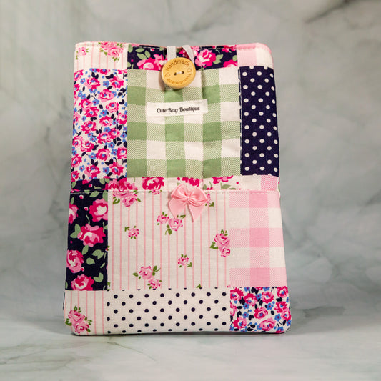 Preppy Patchwork Quilted Kindle Sleeve