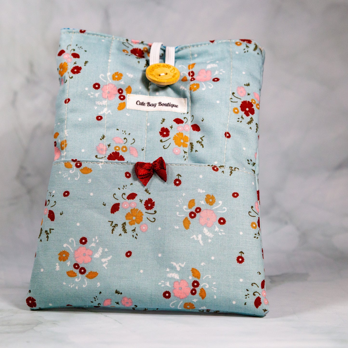 Sage Floral Quilted Kindle Sleeve
