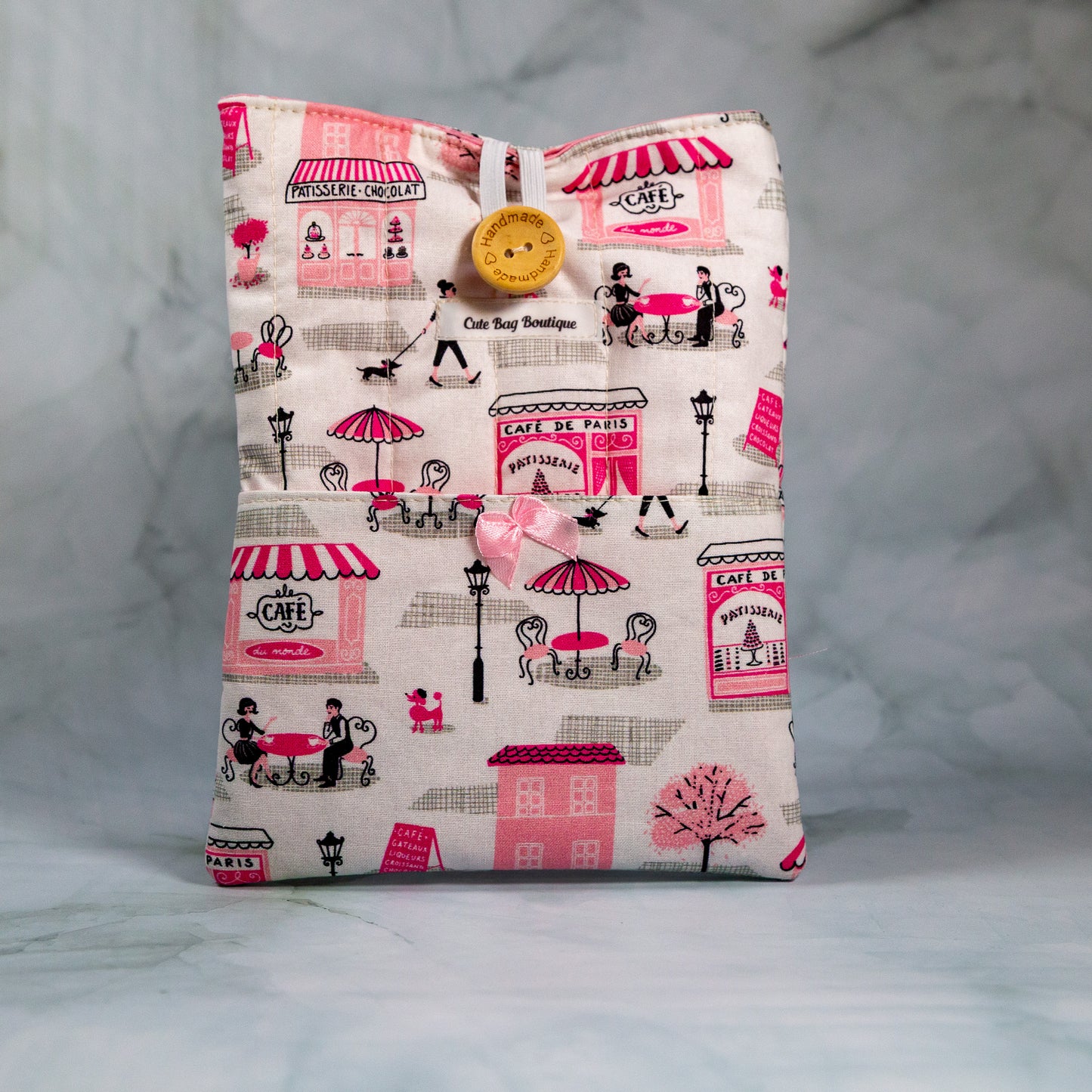 Paris Cafe Quilted Kindle Sleeve