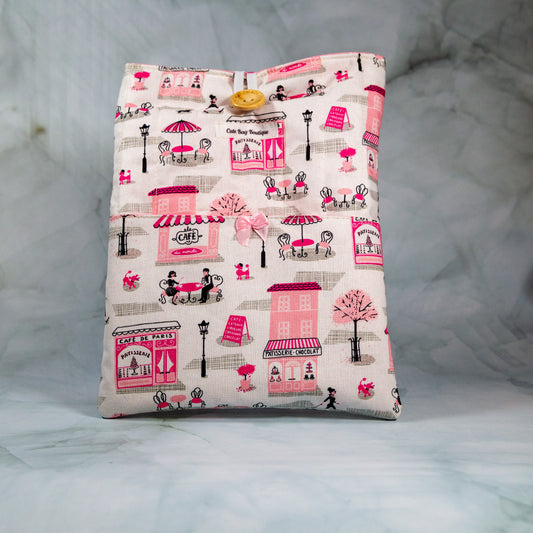 Paris Cafe Quilted Book Sleeve