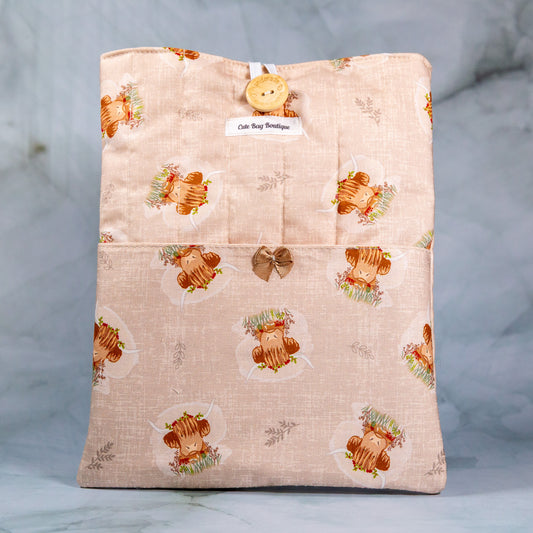 Highland Cow Quilted Book Sleeve *Limited Edition*
