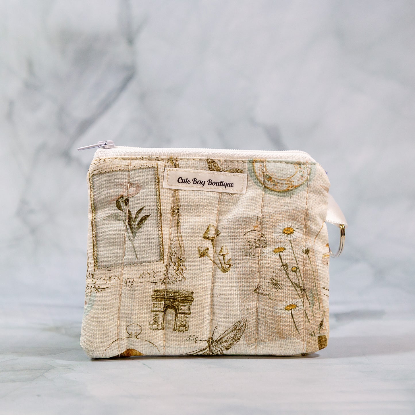 Ephemera Quilted Keychain Wallet