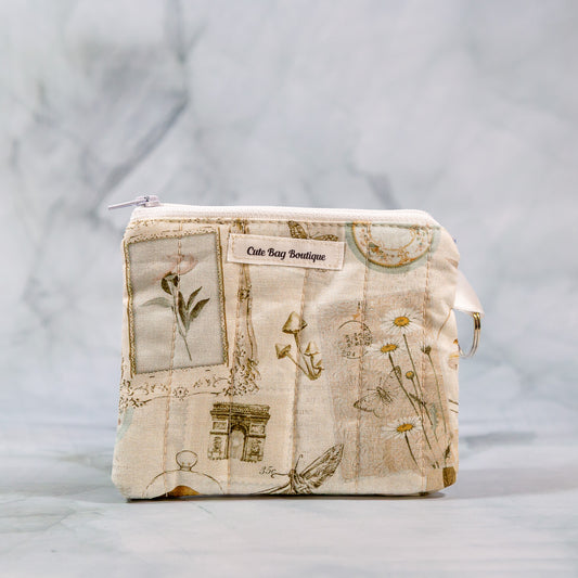 Ephemera Quilted Keychain Wallet