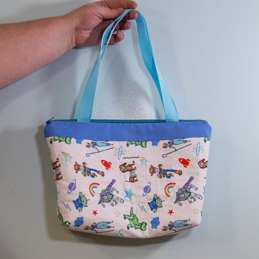 Quilted Toy Story Zippered Kid Tote Bag