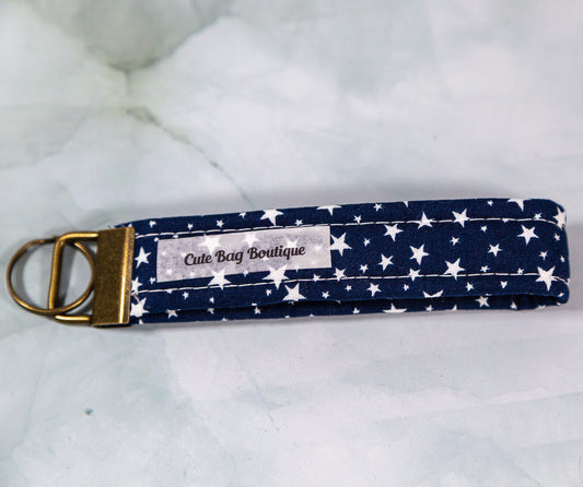 Starry Night Quilted Key Fob