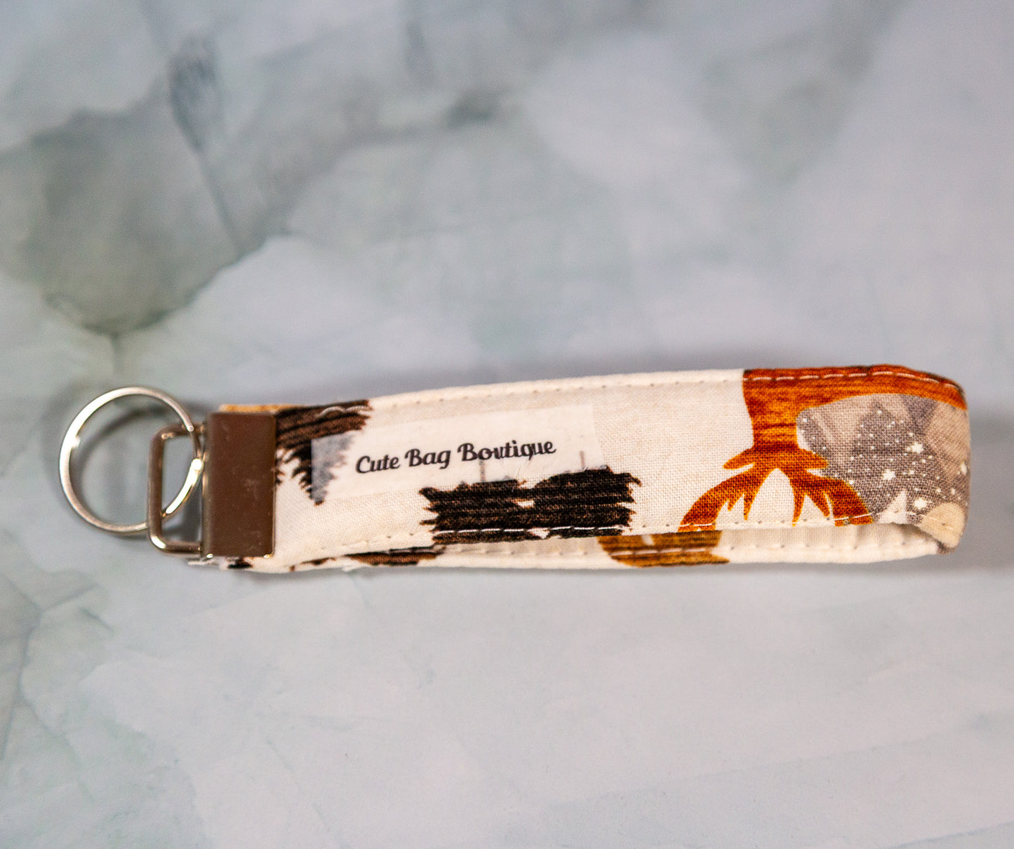 Sunset Mountain Quilted Key Fob