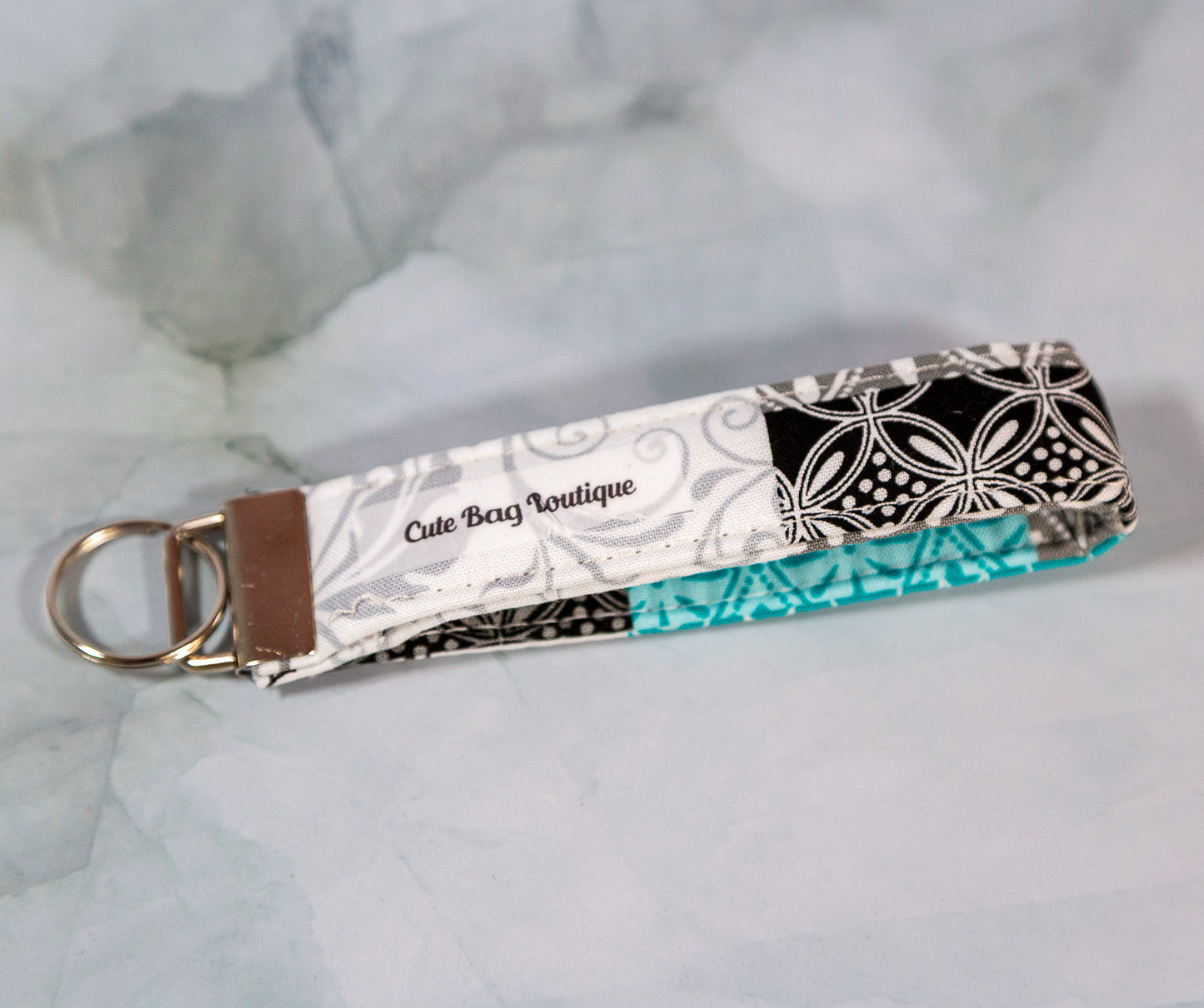 Cherished Patchwork Quilted Key Fob