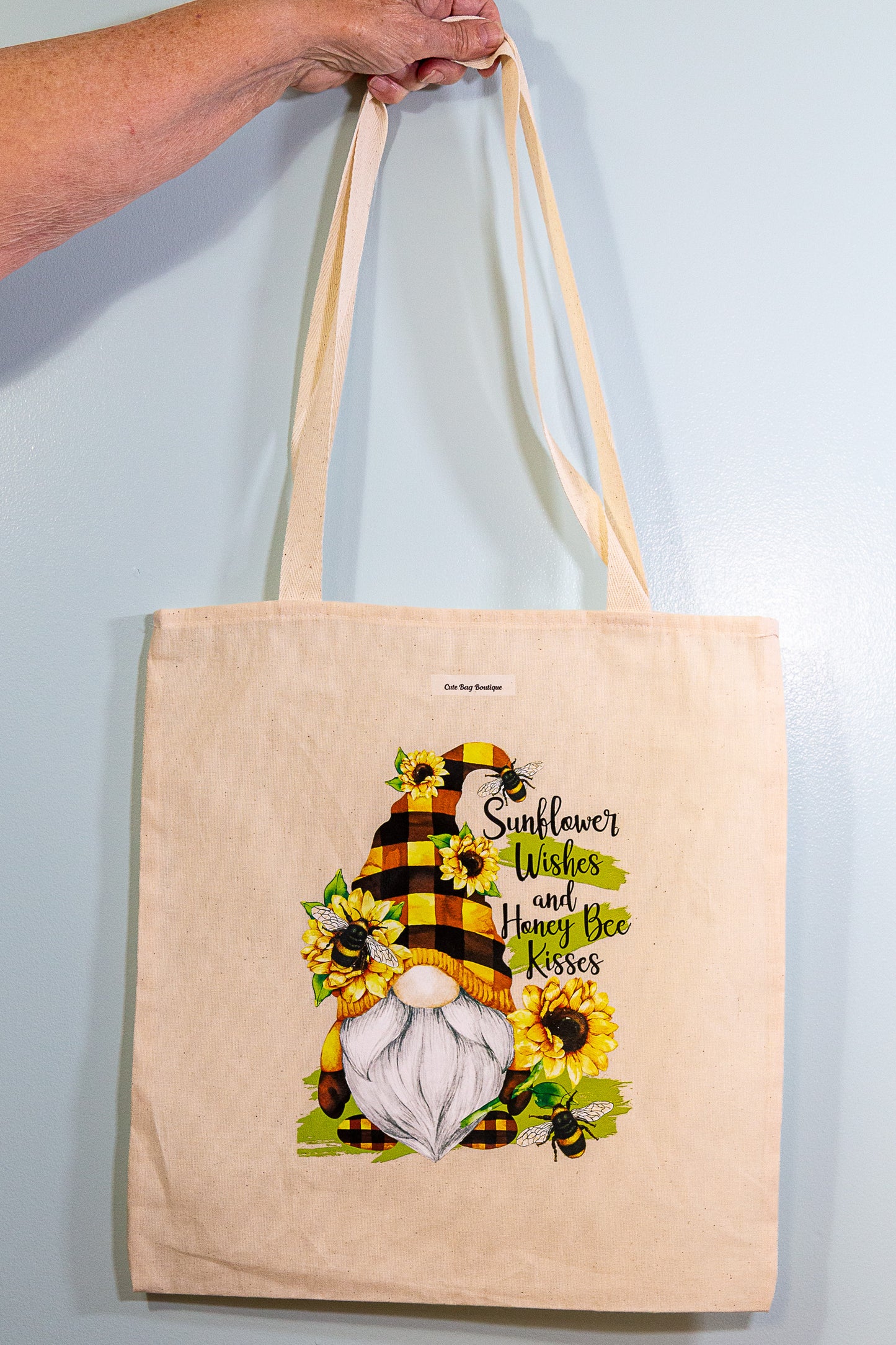 Sunflower Gnome Tote Bag