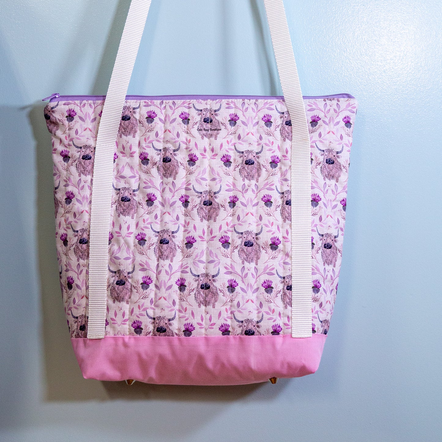 Quilted Caledonian Cow Tote Bag *Limited Edition*