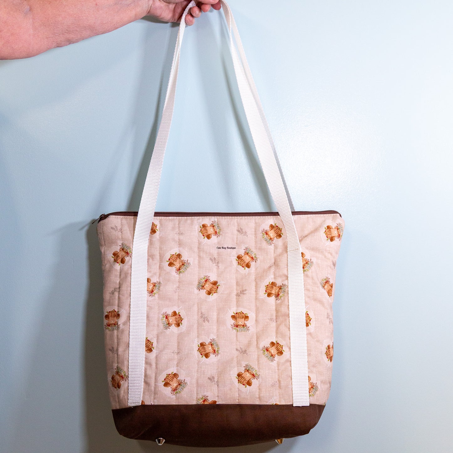 Quilted Maisy the Highland Cow Tote Bag *Limited Edition*