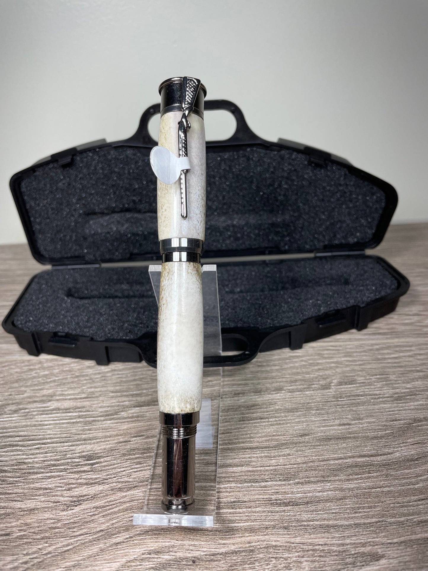 Deer Antler Over & Under Shotgun Rollerball Gun Metal