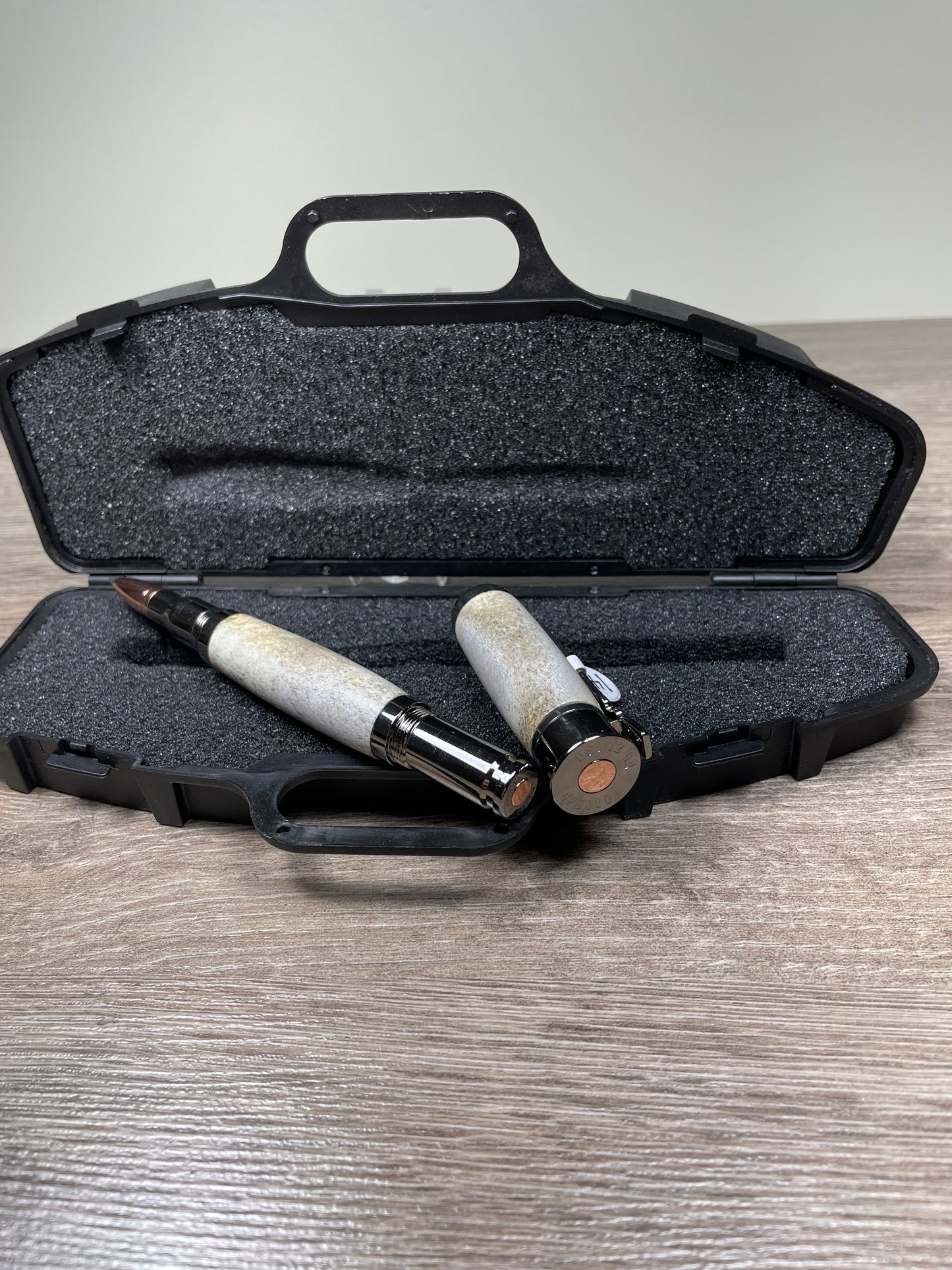 Deer Antler Over & Under Shotgun Rollerball Gun Metal